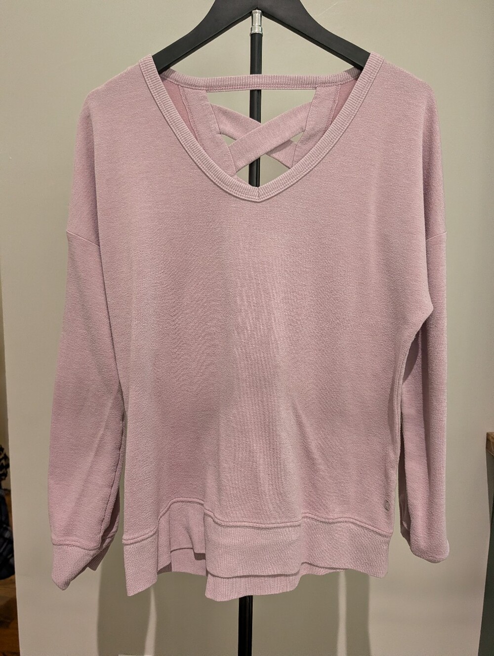 Balance Collection Light Mauve Knit V-Neck Sweater